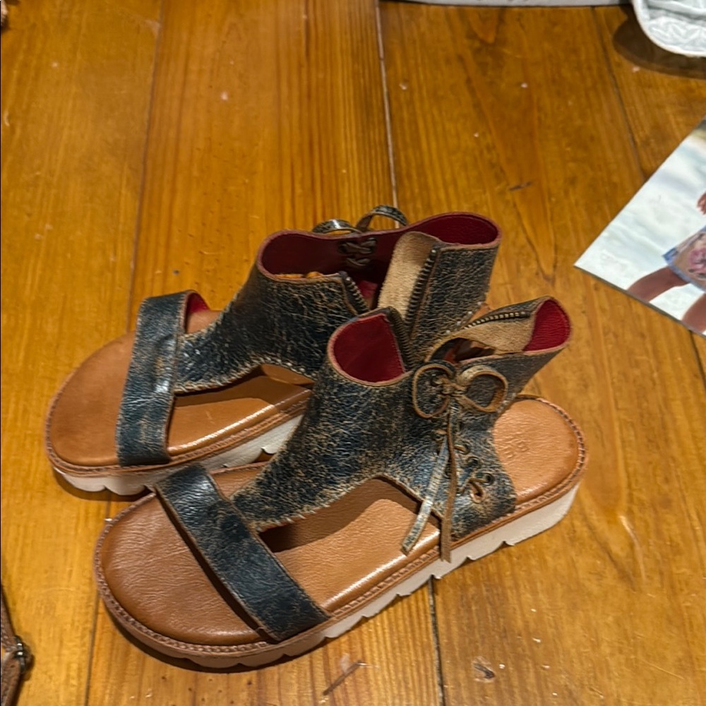 Stylish Brown and Black Women's Sandals